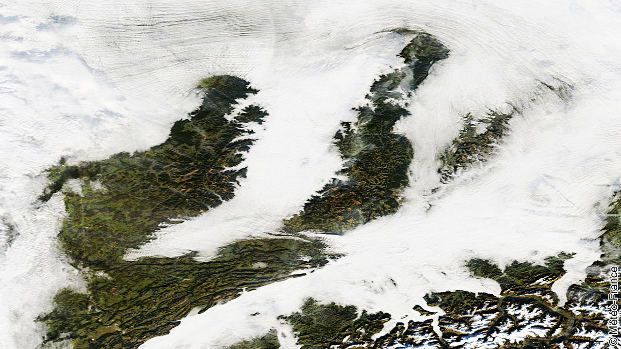 Image du nord-est de la France par le satellite TERRA