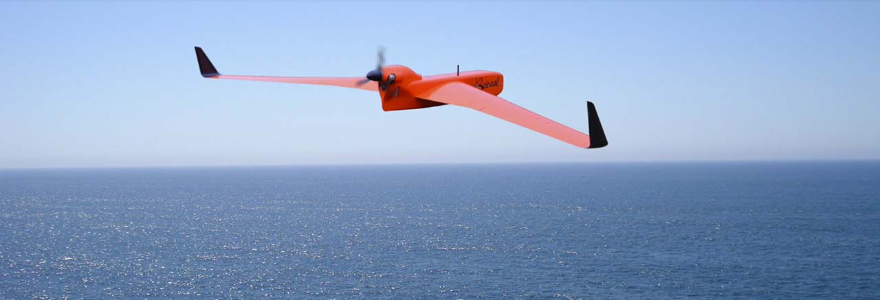Drone conçu par la société AJS et équipé de capteurs dynamiques et de compteurs d'aérosols, permettant d'étudier les échanges entre la mer et l'atmosphère et d'améliorer les modèles climatiques dans le cadre du projet MIRIAD.